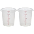 Cambro Food Storage Containers with Lids (BPA-Free) - 4 Quart - Food Grade Buckets with Lids (2 Pack) - For Dough Proofing and Brining (Translucent)