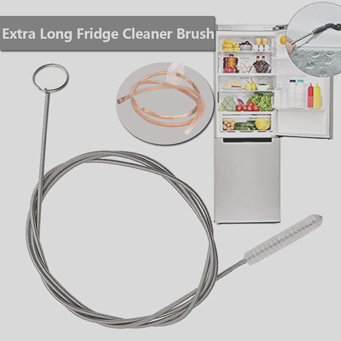 Bytron 15pcs Long Pipe Cleaner Set, Extra Long Flexible Tube Cleaning Brush Fridge Cleaning Tool Stainless Steel Straw Nylon Cleaning Brush in Different Size White