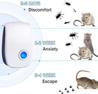 Upgraded Ultrasonic Repellent Electronic Plug in Indoor Pest Control Repeller for Insects Mice Rodents Spiders Cockroach Bug Roach Mosquitoes 6 Packs
