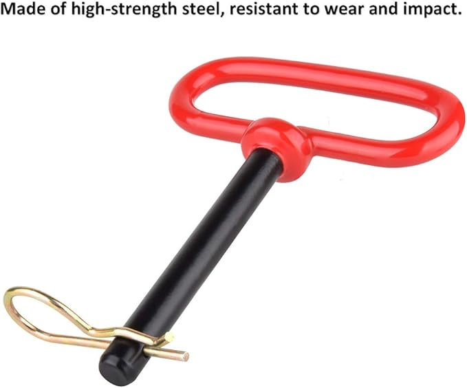 5/8" Trailer Pins Red Handle Hitch Pin with Clip Tractor Pins Tow Dolly Hitch Clevis Pin 5/8X5-1/2 ,2PCS