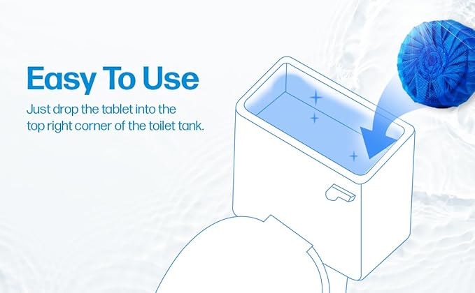 Disposable Toilet Bowl Cleaners(100 Tablets) Odor Eliminator, Fresh Scent, Multipurpose Residential and commercial Toilet Cleaners 2-3 week Lasting Toilet Bowl Cleaner