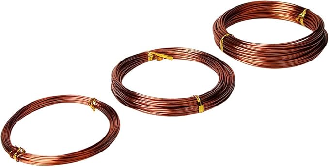 Quality Bronze Long Lasting Bonsai Training Wire Set of 3 Sizes - 1.0mm, 1.5mm, 2.0mm, Corrosion and Rust Resistant (32 Feet Each Size)