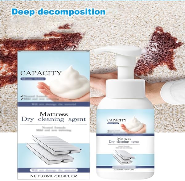 Mattress Cleaner Spray,Mattress Cleaner And Stain Remover, Limpiador De Colchones De Cama For Upholstery,Car Interior,Couch,Carpet,Sofacushion,Tablecloth (2pcs)