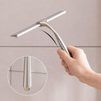 Shower Squeegee for Shower Doors 10 Inch Bathroom Squeegee for Windows,Kitchen,Mirror and Car Glass, Stainless Steel