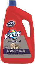 Resolve Pet Carpet Steam Cleaner Solution, 288 fl oz (6 Bottles x 48 oz), 2X Concentrate (Pack of 3)