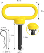 1/2 inch Magnetic Trailer Hitch Pin and Clip Tow Hitch Pin Pin Heavy Duty Lawn Mower Hitch for Tractors, Towing, Lawn Mower, Golf Cart and ATV, Heavy Duty Gate Pin,2PCS