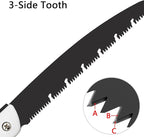 8 Inch Folding Saw, Pruning Hand Saw for Wood Cutting, Garden Pruner with SK5 Curved Blade, Triple- Cut Razor Teeth, Foldable Handsaw for Tree Trimming, Camping, Gardening and Carpentry