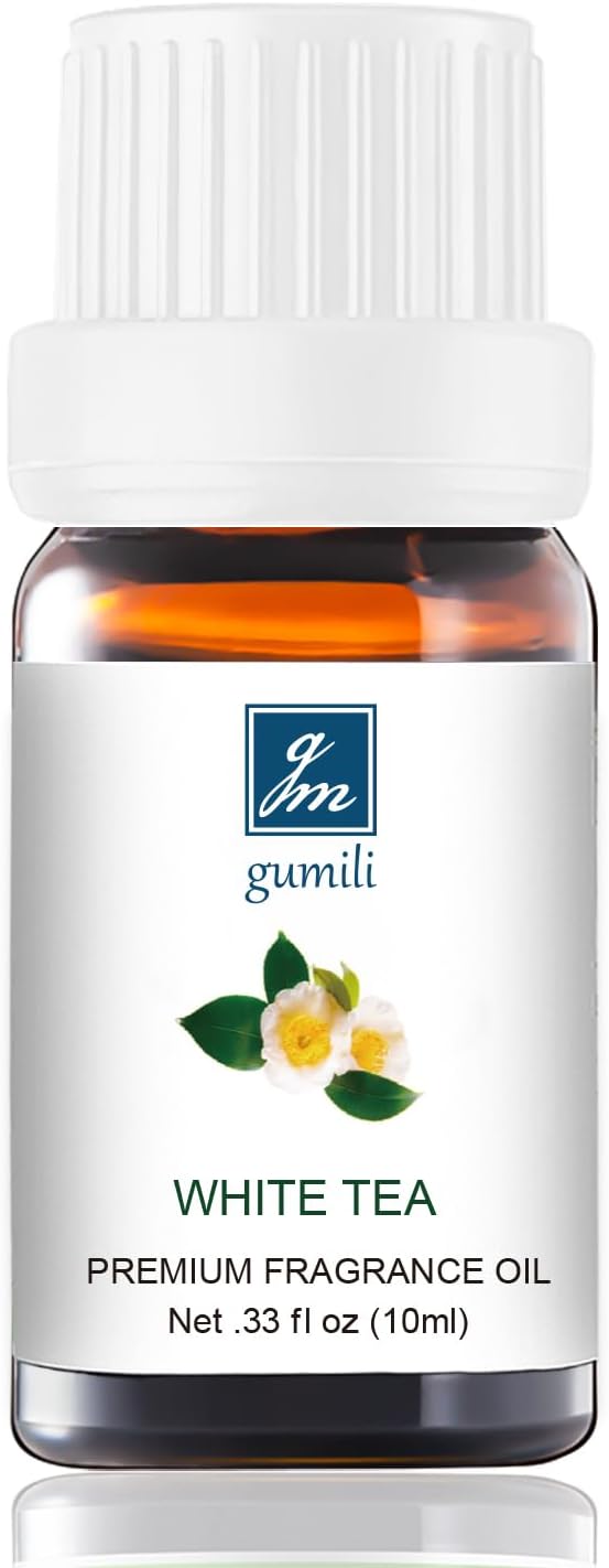 White Tea Fragrance Oil - Pure Natural Fragrance for Aromatherapy, Perfume Making, Candles, Soap, Room Spray, Diffuser Blends - Organic, 10mL Undiluted