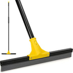 Squeegee Broom for Floor, 18'' Heavy Duty Rubber Wiper with 60'' Long Handle for Bathroom Tile, Garage Concrete, Deck, Shower Glass, Window Cleaning