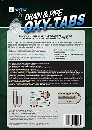 Drain & Pipe Oxy-Tabs for Garbage Disposals - Eliminates Garbage Disposal Odors. Garbage Disposal Cleaner and Food Particle Remover (5)