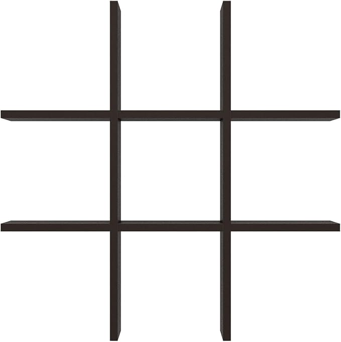 Furinno Cubicle 9-Compartment Bottle Storage Cube Organizer Insert (Does not fit IKEA Kallax Shelving), Black Dark Oak