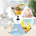 Gallon Pump Dispenser, Fits Most 1 Gallon Jugs and Containers 38/400 Snow Cone Syrup Pump Lid Top Replacement for Sanitizer, Lotion, Shampoo, Conditioner (Balck - 6 Pack)