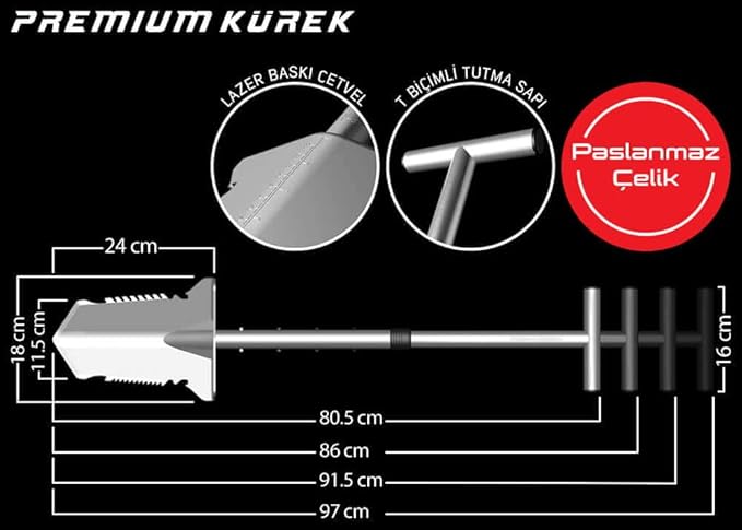 Nokta Premium Stainless Steel Shovel
