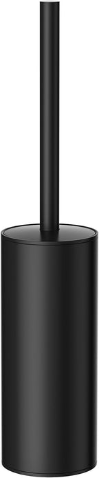 Toilet Brush and Holder Set, Toilet Bowl Brush with Heavy Duty 304 Stainless Steel Base and Extra Long Handle, Toilet Bowl Cleaners Brush for Bathroom (Matte Black)
