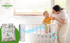 Green Piece® 12 Pack - Overstuffed - All-Natural Baby Diaper Pail Deodorizer | Activated Charcoal Air Purifier Compatible with Diaper Pails, Shoe Closets, Trash Cans, Pets - Made in The USA