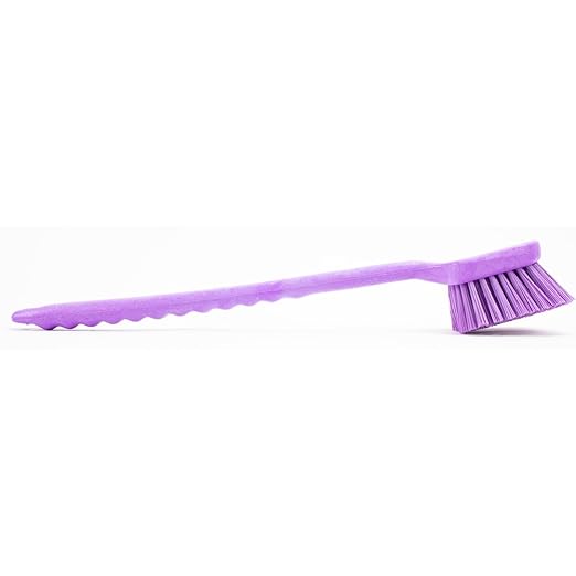 SPARTA 40501EC68 Plastic Large Scrub Brush, Kitchen Brush, Utility Brush With Long Handle For Cleaning, 20 Inches, Purple