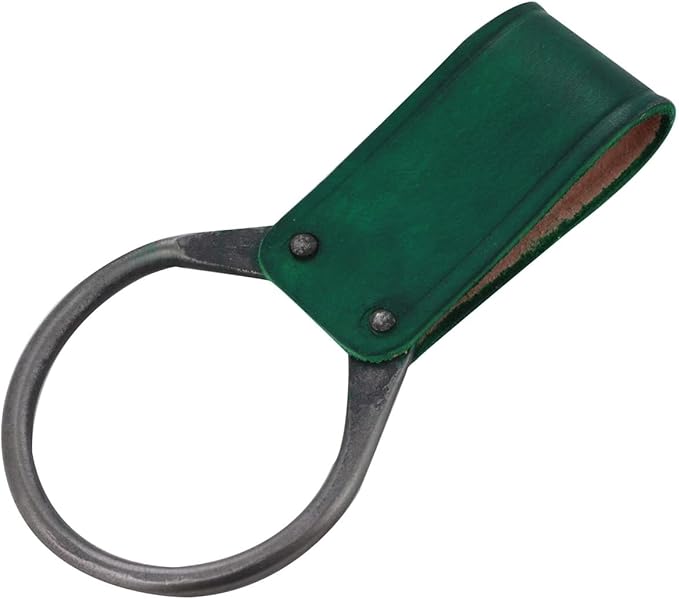 Armory Replicas - Hand Forged Medieval Viking Battle Axe Holder - Genuine Bovine Leather Functional Costume O-Ring Weapon Belt Holster