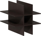 Furinno Cubicle 9-Compartment Bottle Storage Cube Organizer Insert (Does not fit IKEA Kallax Shelving), Black Dark Oak