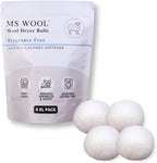 Fragrance-Free Wool Dryer Balls (4 XL Pack) – Natural Fabric Softener, Reusable, Reduces Wrinkles & Saves Drying Time, Better Alternative to Liquid Softeners & Dryer Sheets