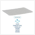 Boardwalk 198 Light Duty Scour Pad, White, 6 X 9, 20/carton