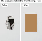 Rubber Bond Self-Adhesive Rubber Wall Outlet Cover Plate 5 Pack - Easy to Apply Peel & Stick Drywall Hole Patch - 5x3 Inch Screwless Blank Wall Plate Cover - Premium Rubber Wall Hole Cover (Brown)