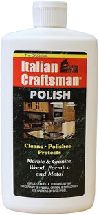 Granite and Marble Polish - Cleans and Protects - Italian Craftsman 16 oz