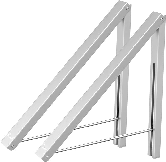 Valet Hook Drying Rack Clothes Hanger Folding Coat Racks Aluminum Home Storage Organiser Space Savers 2 Packs