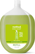 Method Gel Dish Soap Refill, Lime + Sea Salt Scent, Powerful Cleaning Formula, Large Refill Tub, Biodegradable Formula, Cuts Through Grease, 54 Fl Oz