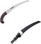 FORESTER Platinum SCHFP Professional Tools - 330mm 13"Curved Pruning Blade Hand Saw Tool with Scabbard & Handle Works on Pole Saws For Tree Trimming