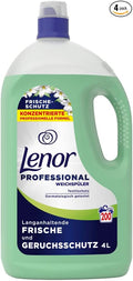 Lenor Professional Fabric Softener, 200 Washes, 4 Litres, Fresh Protection, Long-Lasting Freshness and Odour Protection for Professional Use, Professional Use