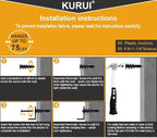 KURUI #8 Self Drilling Drywall Anchors with Screws Kit, Heavy Duty Dry Wall Anchors for Hanging Sheetrock, 50 Self-Tapping Plastic Drywall Hangers 50 Sheet Rock Screws, 100PCs Mounting Hardware -75LB