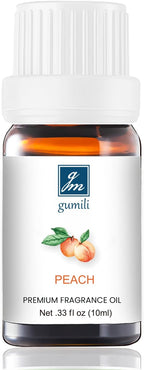 Peach Oil - Pure Organic Scent for for Aromatherapy, Diffusers, Spray, Skin & Hair Care, Massage, DIY Candles & Soap, Perfume - Fruity Fragrance, 10mL