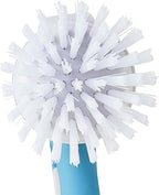 Non-Slip Grip Small Handy Scrubber, Blue – Compact Handheld Cleaning Brush for Sink, Counter, Tile and Tub, Durable Bristles for Everyday Household Scrubbing