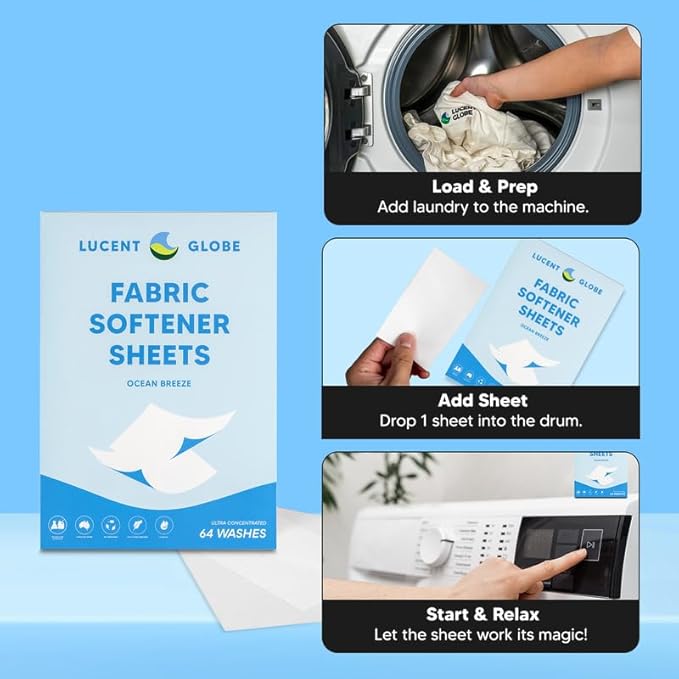 Laundry Bundle: Fragrance Free Laundry + Ocean Breeze Fabric Softener for Washer Sheets