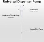 Gallon Pump Dispenser, Fits Most 1 Gallon Jugs and Containers 38/400 Pump Lid Top Replacement for Sanitizer, Lotion, Shampoo, Conditioner (6 Pack)
