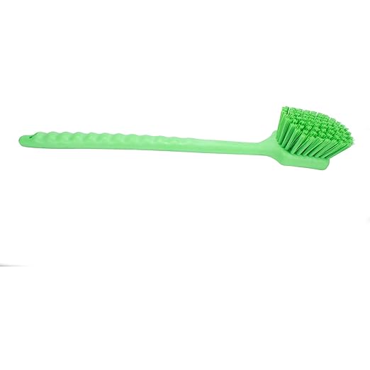 SPARTA 40501EC75 Plastic Large Scrub Brush, Kitchen Brush, Utility Brush With Long Handle For Cleaning, 20 Inches, Lime