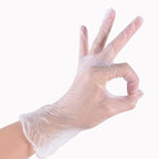 Clear Vinyl Food Safe Disposable Gloves Latex Free Powder Free for Food Prep Handling Cooking Cleaning