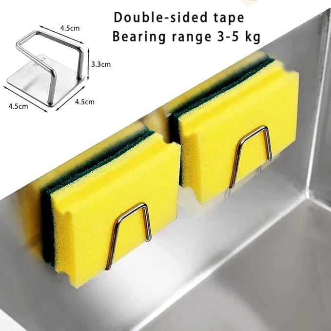 Sponges, Eco Non-Scratch Sponges Scrub Pads, Sponges for Cleaning Kitchen and Dish Cleaning,12 Scrubbing Sponges+ Draining Rack