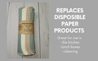 Paperless Towels, 12-12" X 10" Washable Paper Towels, Reusable Paper Towels, 100% Cotton (Sage)