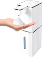 Automatic Foaming Soap Dispenser Touchless 380ml/12.8oz Rechargeable Hand Soap Dispenser Wall Mounted 4 Levels Adjustable Foam Soap Pump for Bathroom Kitchen Dish Soap