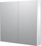 Sunrosa Medicine Cabinet with Mirror, 30" W x 31.5" H, 2 Symmetrical Doors, Wall-Mounted & Recessed Bathroom Medicine Cabinet with Tempered Glass Mirror