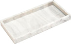 DNC Silicone Bathroom Vanity Tray for Counter, 7.9" Small Kitchen Sink Soap Tray for Dish Holder Dispenser Countertop Toilet Tank Desk Organizer