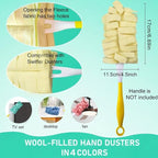 8 Pack 6 Layer Fleece Duster Refills for Swiffer Hand Duster, Zero Waste, 360-degree Cleaning，Reusable and Washable Replacement Dusters for Cleaning Ceiling Fan Hardwoods and Furniture(Multicolour)