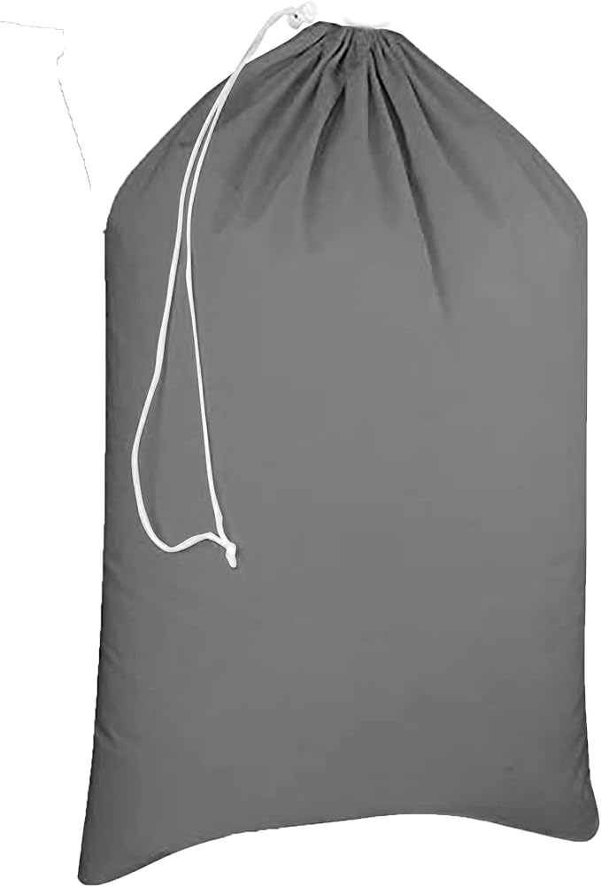 Urban Villa Laundry Bag Canvas|Dirty Clothes Travel Laundry Bag|Machine Washable|Reusable College Hostel Hamper Liner Bag for Garments Delicates Drawstring Closure 1 Pack Grey Color|Size 28X36 Inches