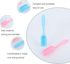 10Pcs Colorful Plastic Mini Gardening Shovel Spoons Soil Scoops, Succulent Sand Scoops/Cultivation Digging Transplanting Tools for Succulents Potted Flowers (Pink + Blue)