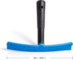 FOSHIO TPU Squeegee 10-Inch Blade with 4 Extension Poles (Extends up to 63 Inches), Anti-Slip Grip Handle Rubber Squeegee Streak-Free Cleaning for Car Windows, Shower Doors, Mirrors, Glass