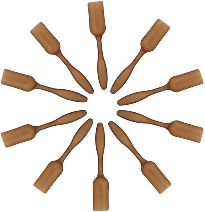 10Pcs Colorful Plastic Mini Gardening Shovel Spoons Soil Scoops, Succulent Sand Scoops/Cultivation Digging Transplanting Tools for Succulents Potted Flowers (Brown)