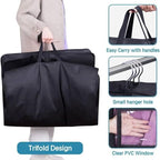KIMBORA 60" Dress Garment Bags for Hanging Clothes Travel, Gusseted Garment Bags for Closet Storage with Handles for Long Gowns, Coats