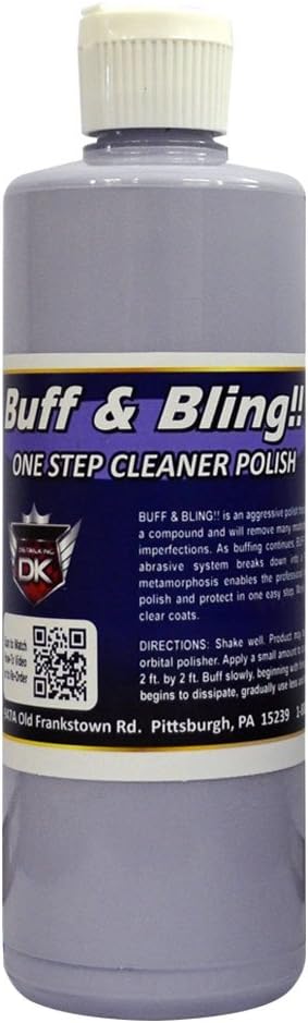Detail King Buff & Bling!! - One Step Compound & Polish in 1 - Buff Out Scratches & Polish Your Paint to A Dazzling Gloss! - 16 oz