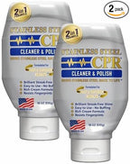 Stainless Steel CPR Kitchen Stainless Steel Cleaner and Polish for Appliances- Cleaner Removes Fingerprints, Water Marks and Grease. Refrigerator Cleaners, Stoves, & Dishwashers (18 Ounce (Pack of 2))